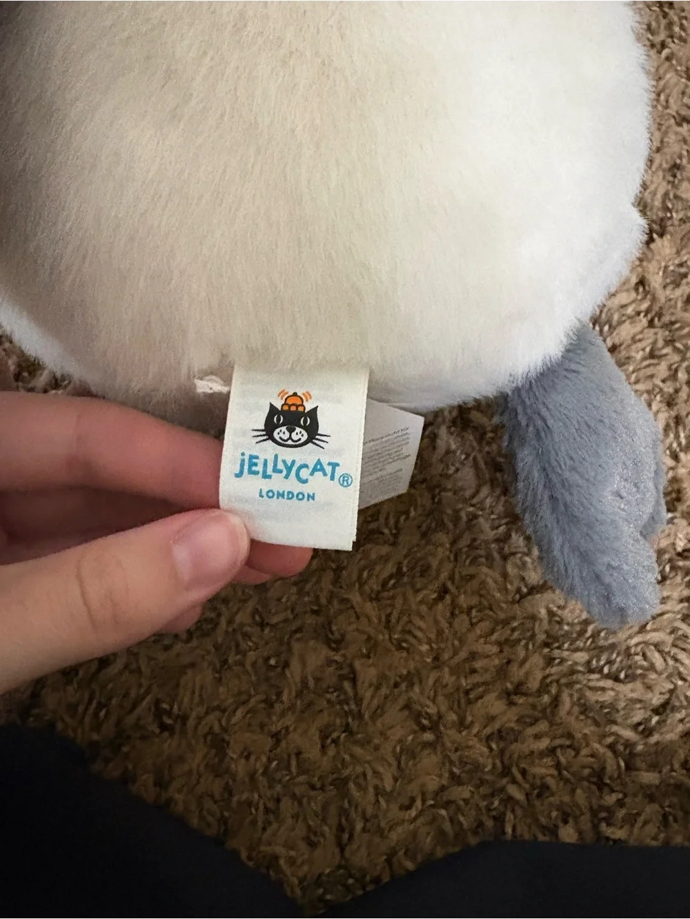 Jellycat White and Gray Chip Seagull